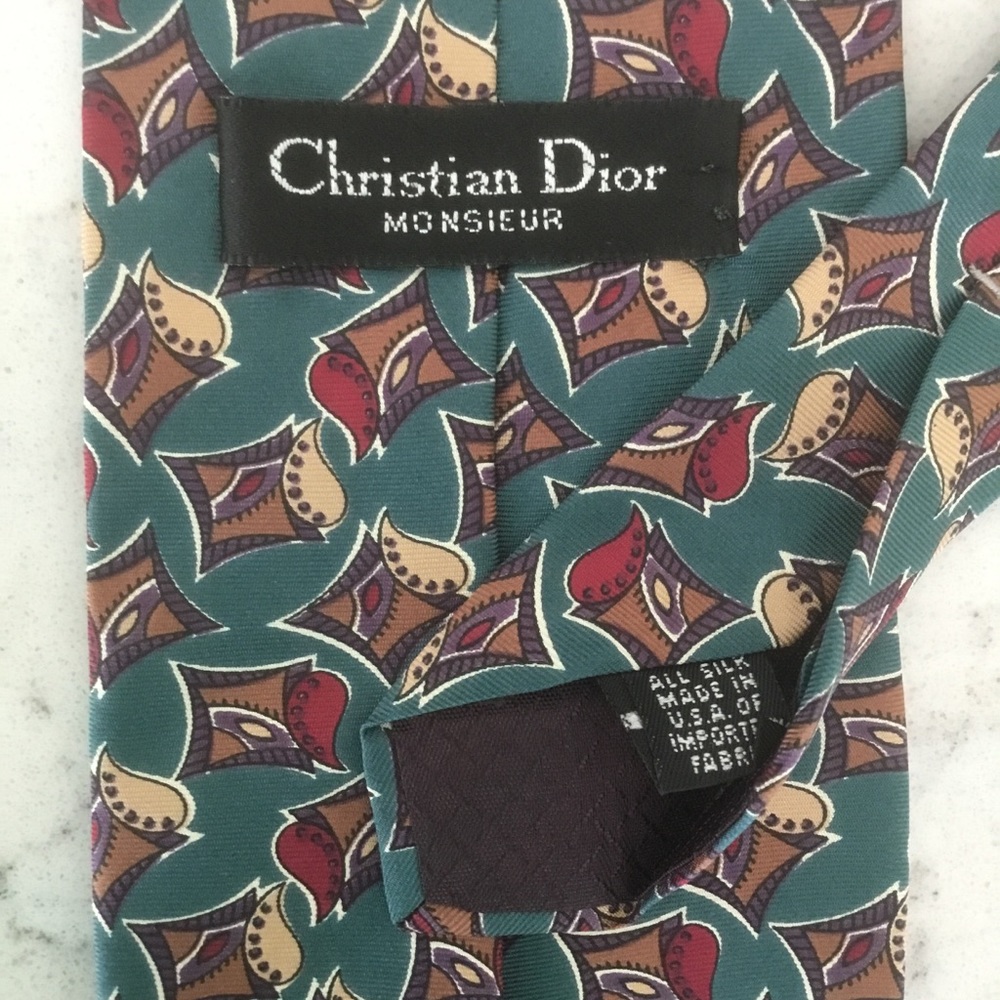 Christian Dior Silk Tie Necktie - Picture 3 of 5